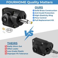 Comparison of the FourHome Grohe 47080000 cartridge with a lower-grade plastic competitor cartridge