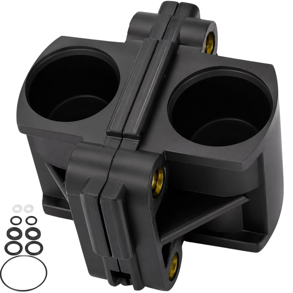Kohler GP500520 replacement pressure balance unit, black plastic body with two large cylindrical ports, with six O-rings