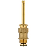Pfister 910-374 replacement hot and cold stem, brass compression stem with 12-point broach, front view