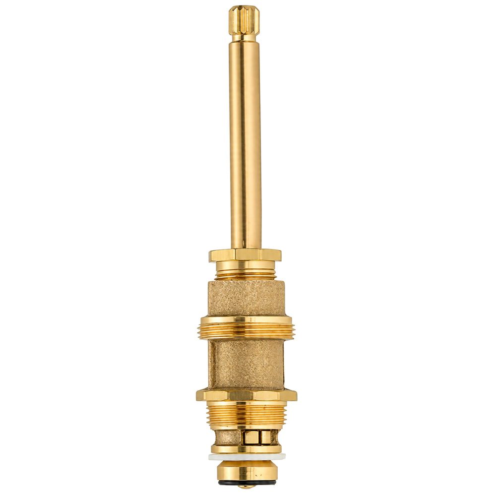 Pfister 910-382 replacement diverter stem, long brass stem with 12-point broach, front view