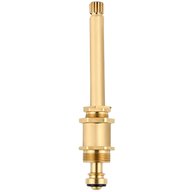 Sayco P004 replacement cold stem, brass with splined top, hex nut and black O-ring, front view